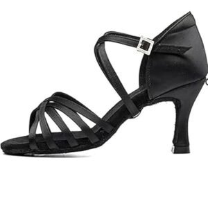 IKAANYA Women Latin Dance Shoes Sandals for Salsa, Tango, Ballroom Performance or Practice